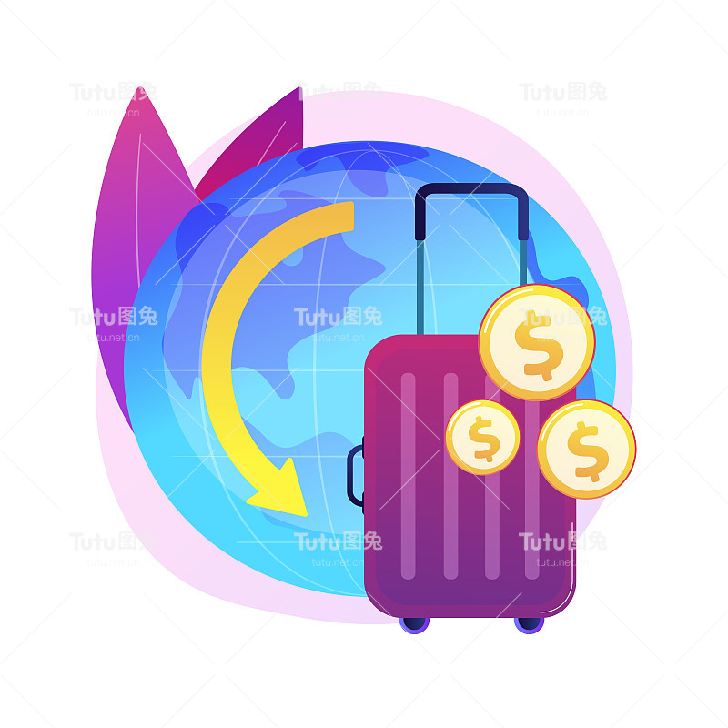 遣返补助金抽象概念矢量插图。