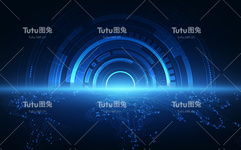 摘要全球技术速度概念。