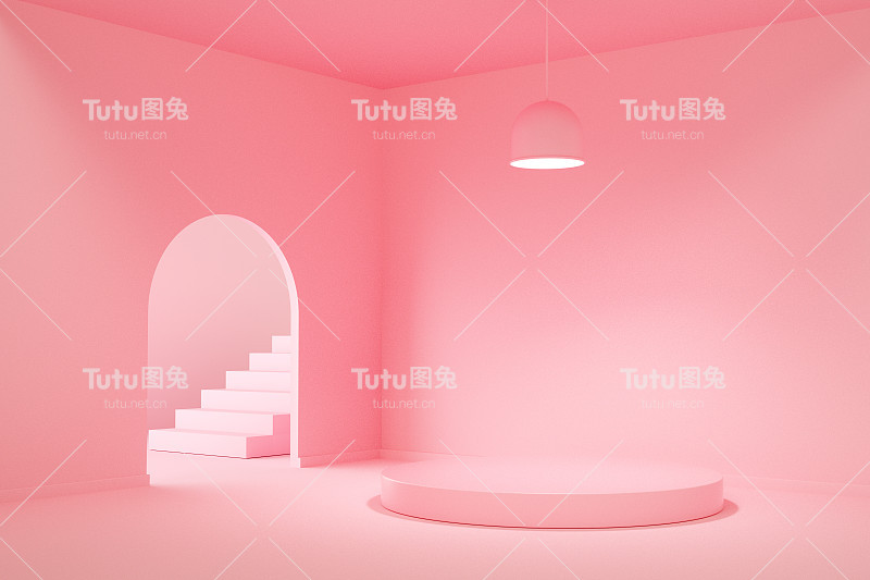 最小场景模板显示显示产品3d渲染