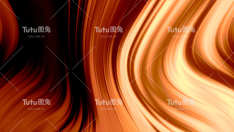 抽象优雅的背景，扭曲多彩的光线，发光的线条插图