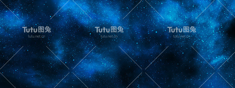 抽象的宇宙蓝色旗帜背景与恒星和星云