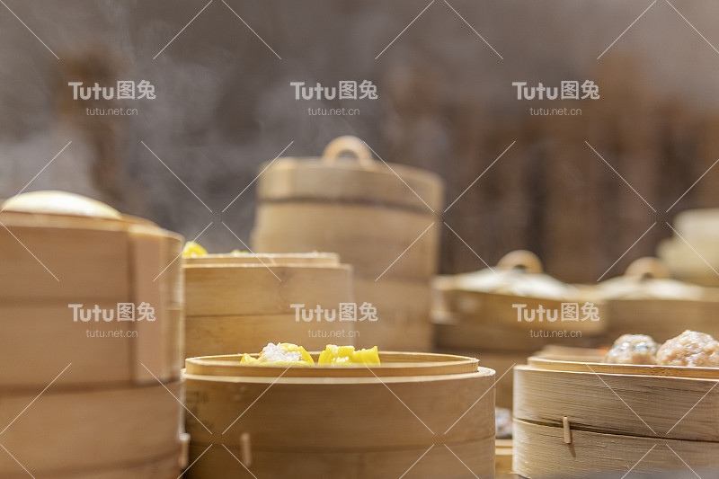 特写的广东dum sum如舒麦等