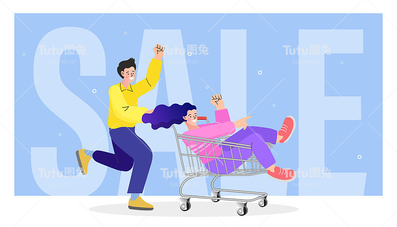 人们网上购物。电子商务和网上购物。