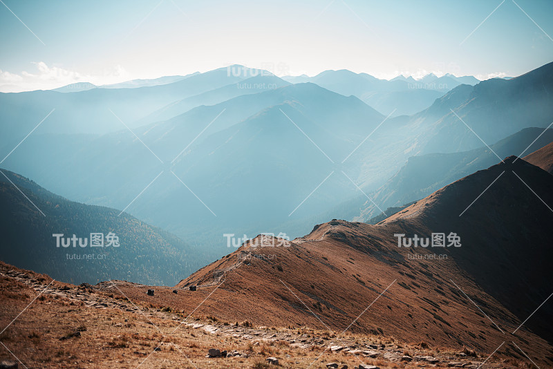 从Kasprowy Wierch俯瞰Tatra山脉的全景