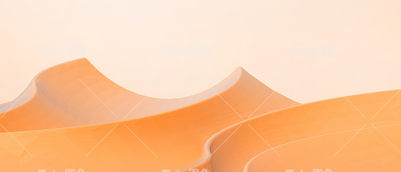 摘要沙漠背景。超现实的沙漠景观和粉色的现代概念。横幅，复制空间，网站-3d渲染