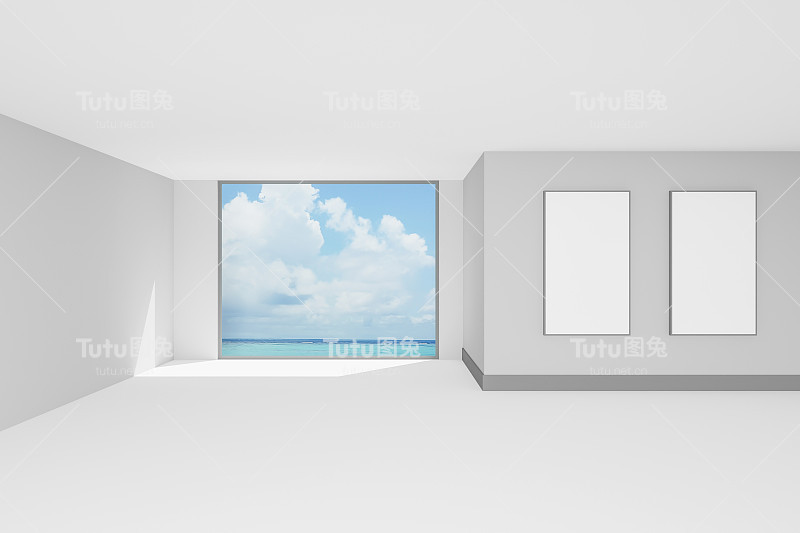 抽象的空房间