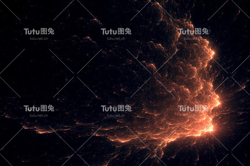 燃烧的灯光抽象数字生成的背景