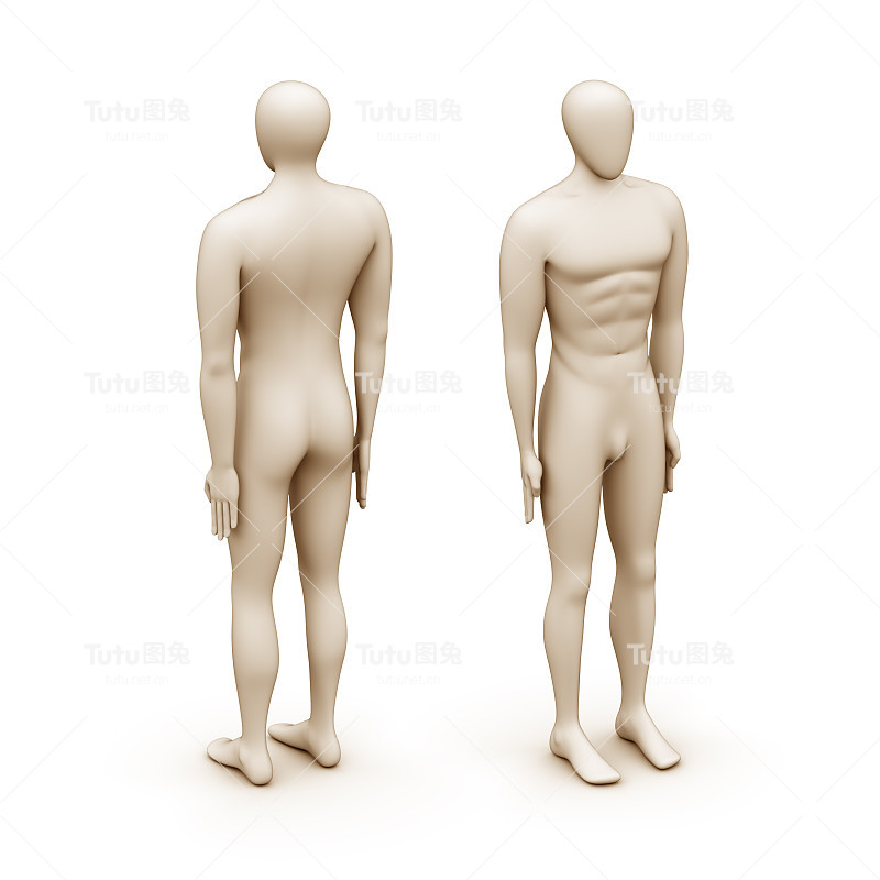 假人孤立在白色背景上。