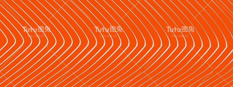 鲑鱼鱼图案。鲑鱼鱼片边界的矢量插图，红色背景与白色线条。鱼肉纹理寿司广告传单，菜单设计，装饰餐厅亚洲或日本食品