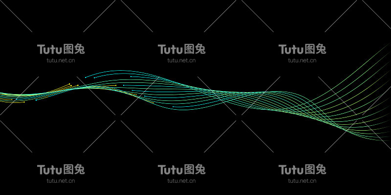 现代抽象背景与运动波浪线元素和霓虹灯颜色