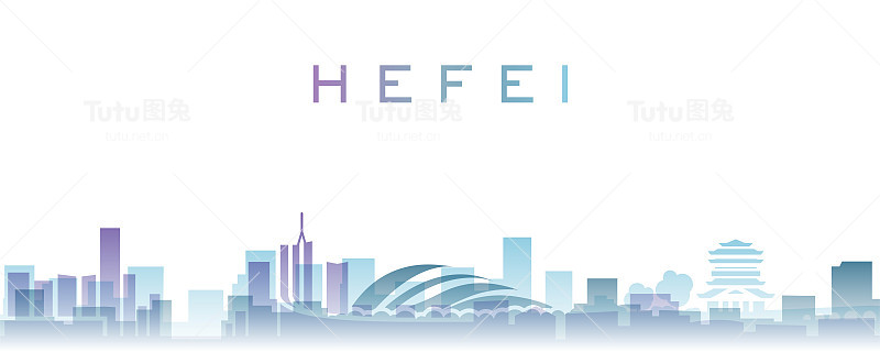 合肥透明层梯度地标天际线