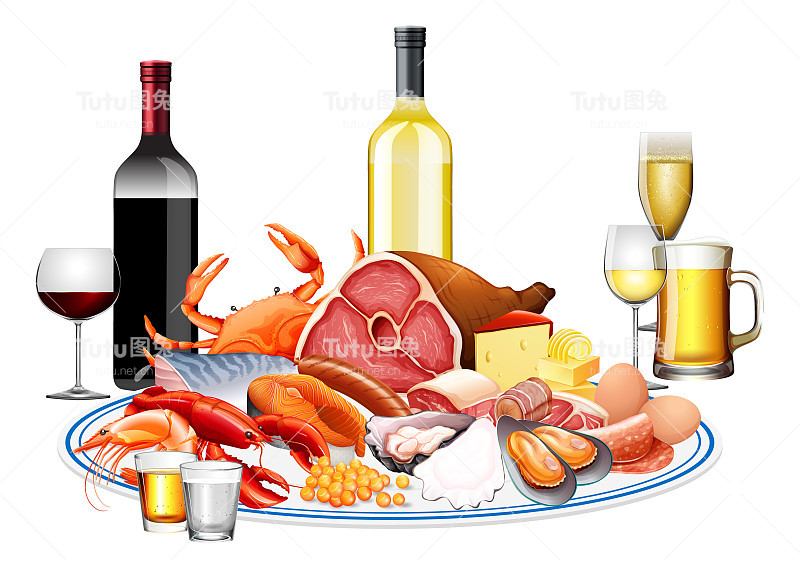 海鲜及饮料酒具