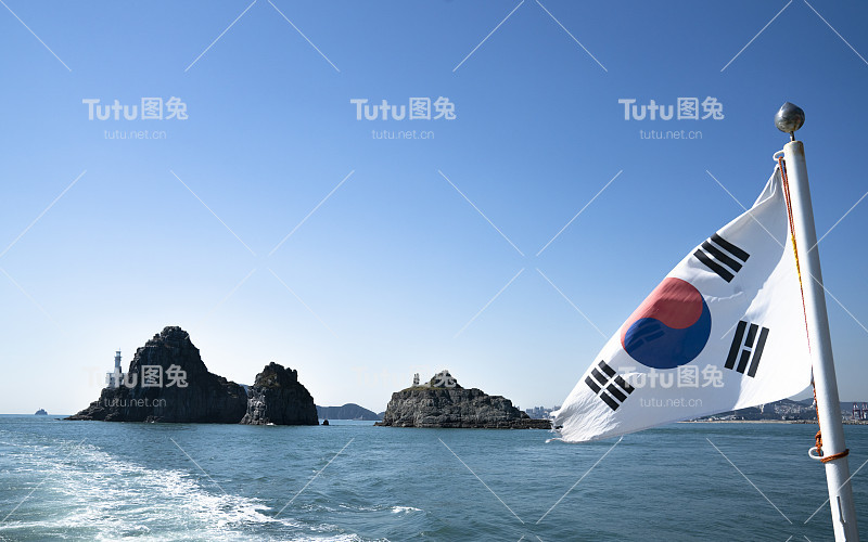 釜山前的六流岛风景。