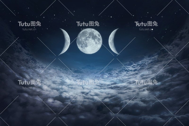 三重月亮的象征。