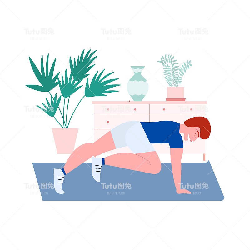 年轻人做平板支撑