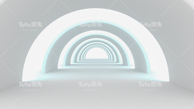 一个微妙的隧道背景(3d渲染)