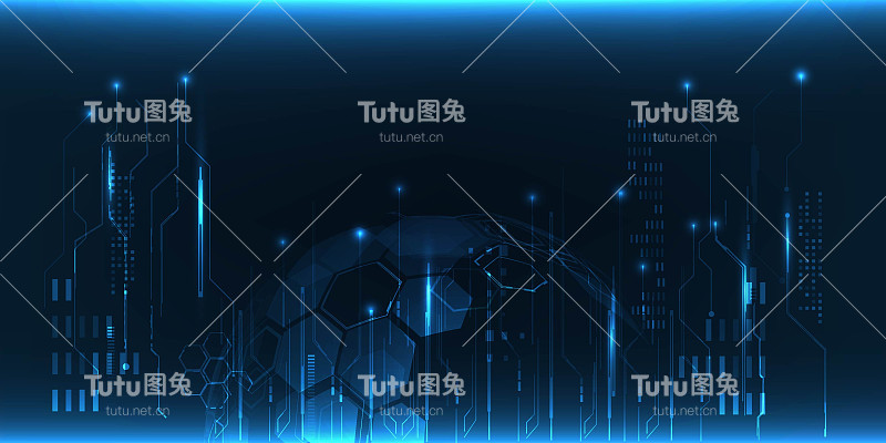 矢量插图世界数字通信创新和技术。未来科技设计概念。