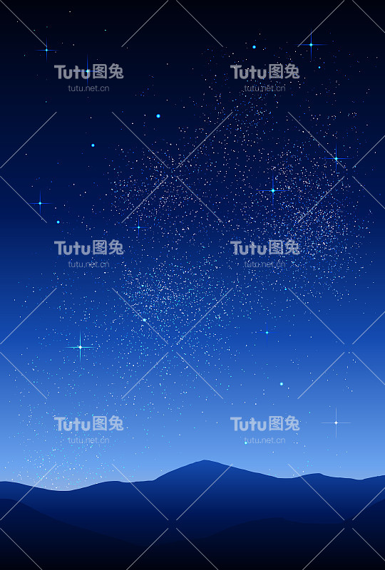 美丽的星空背景插图