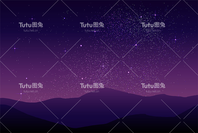 美丽的星空背景插图