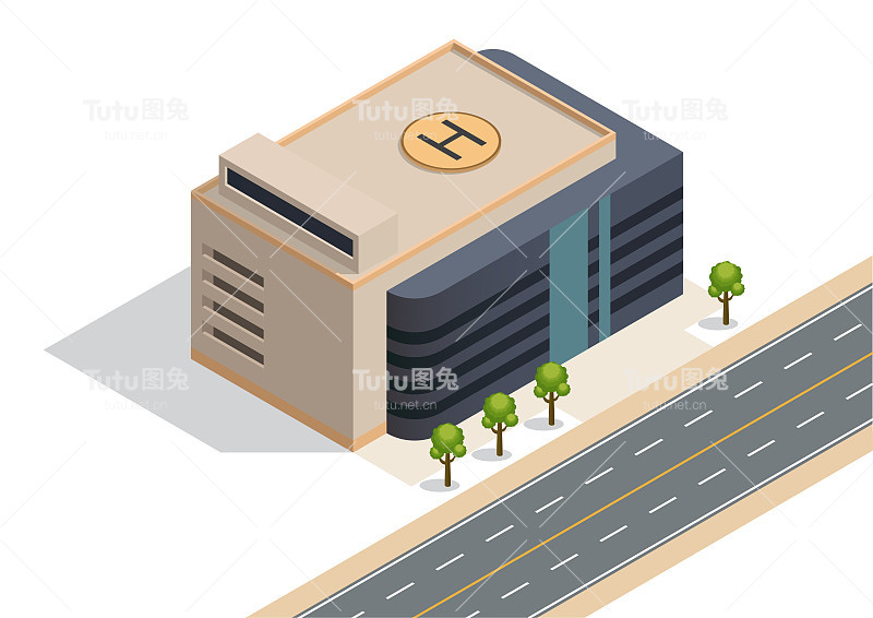 等距现代建筑