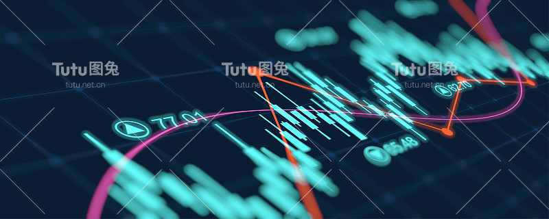 以股市为背景的财务图表，呈上升趋势