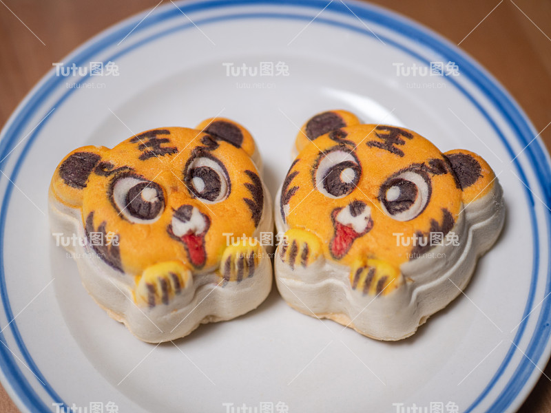 中国小吃:虎年图案点心