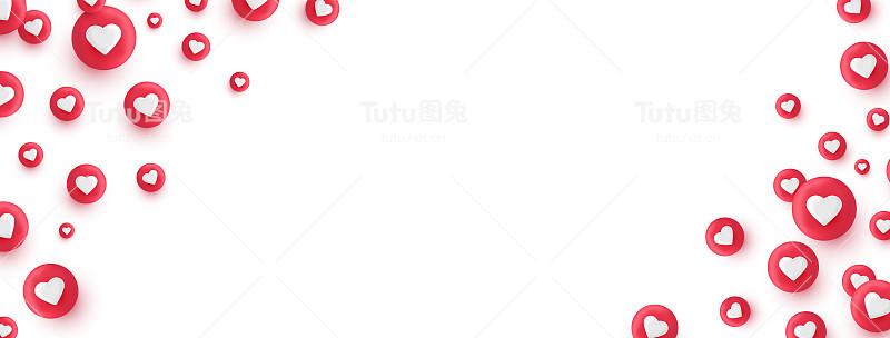 像3d渲染图标框架。社交媒体用心泡泡。Emoji反应。爱的元素。评论按钮。分享标记。通知人。语音聊天交流。通知标签。矢量图