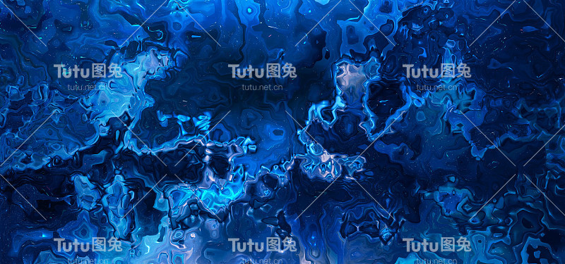 抽象的蓝色彩色大理石，混合液体色质感。现代背景说明