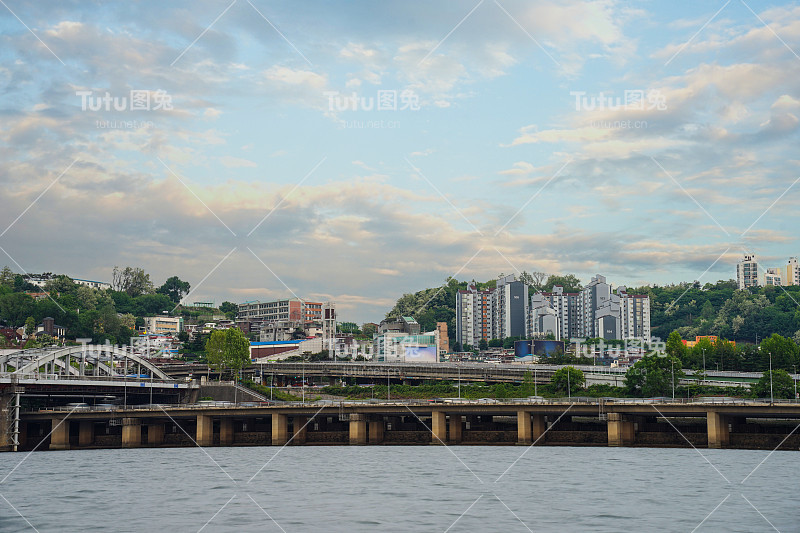 韩国首尔Nodeul岛周围的风景