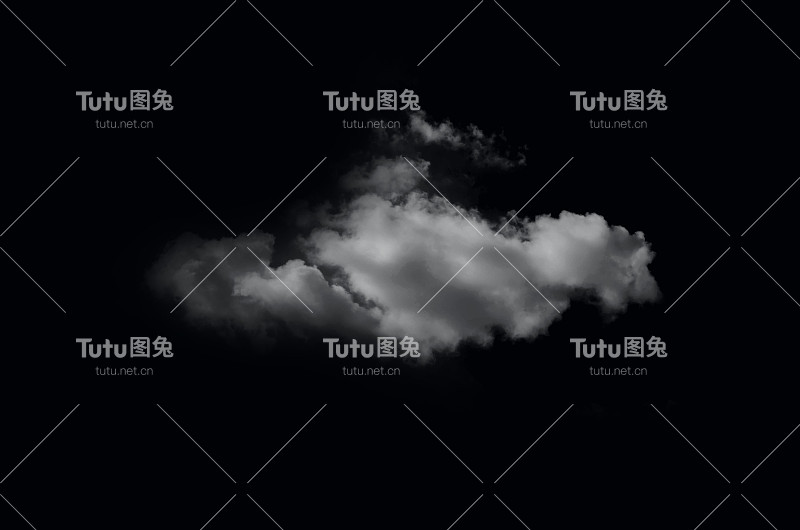 雾、白云或薄雾的设计孤立在黑色背景上