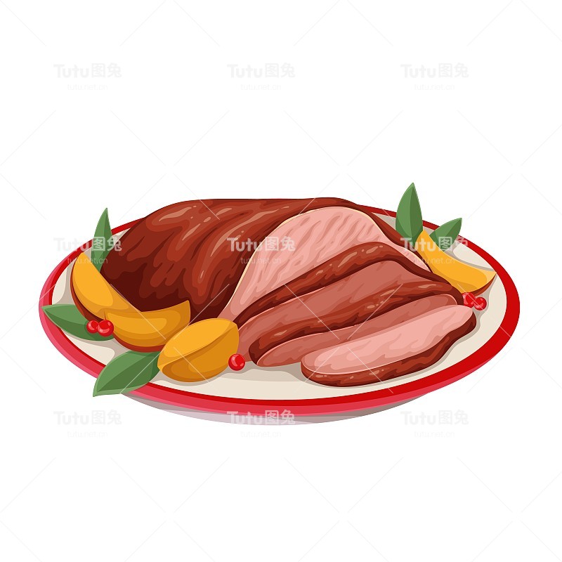 圣诞烤猪肉盘