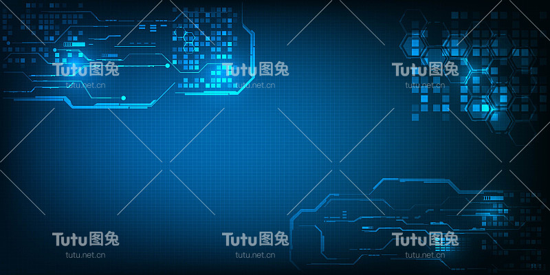 矢量插图的未来科技蓝色现代科技未来设计的艺术品和背景