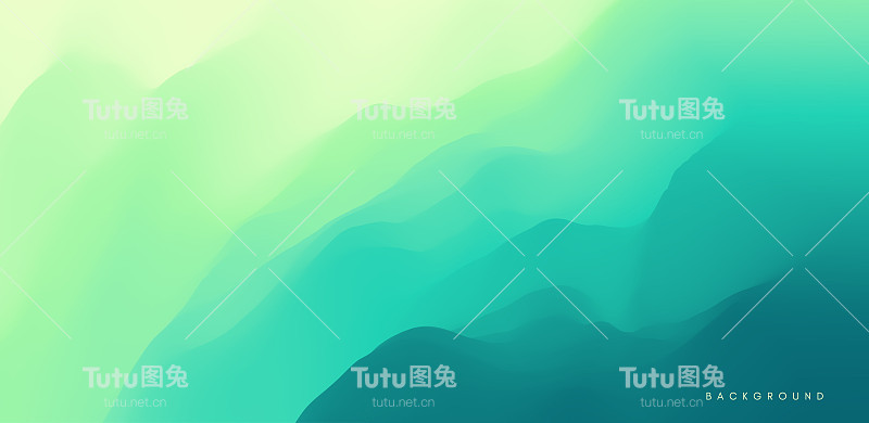 蓝色抽象背景。水表面。有云的天空。有山的景观。矢量设计插图。