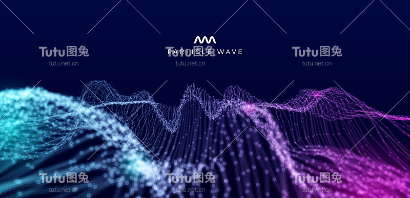 摘要与科学技术背景。网络,粒子插图。3 d网格表面