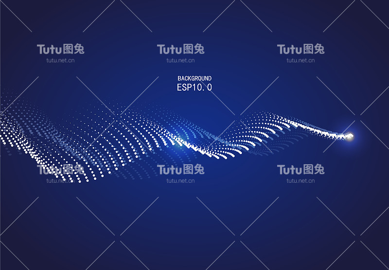 蓝色曲线粒子背景