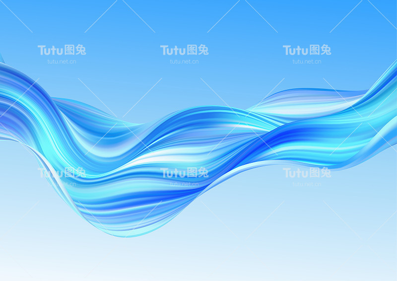 抽象背景与蓝色波