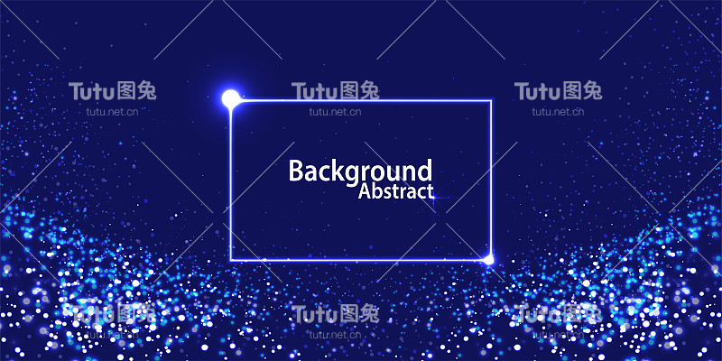发光的蓝色数字粒子