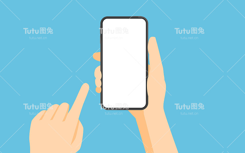 手持智能手机，触摸屏