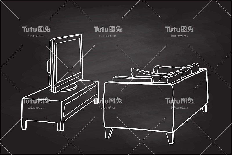 电视观看设置黑板