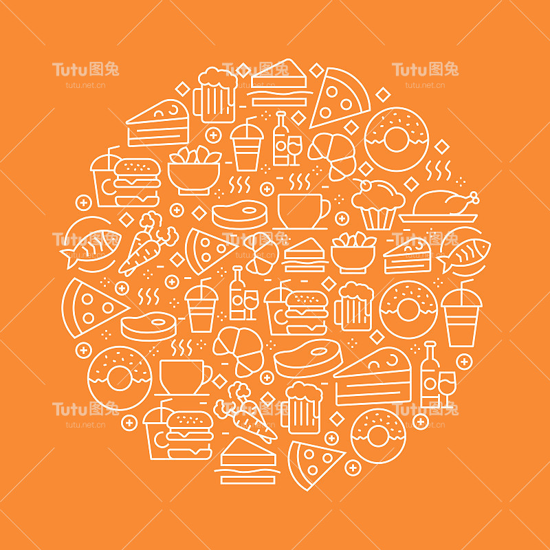 饮食图案设计