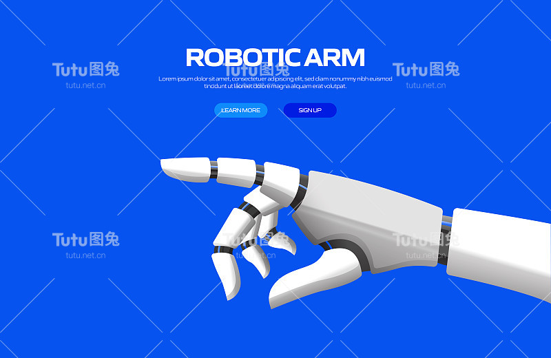 机器人，机器人行业概念矢量插图网站横幅，广告和营销材料，在线广告，商业演示等。