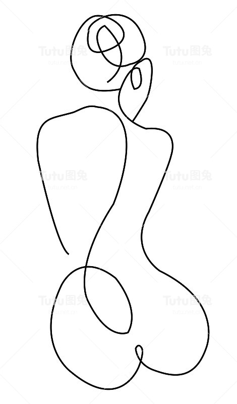 时尚线条艺术女性身体