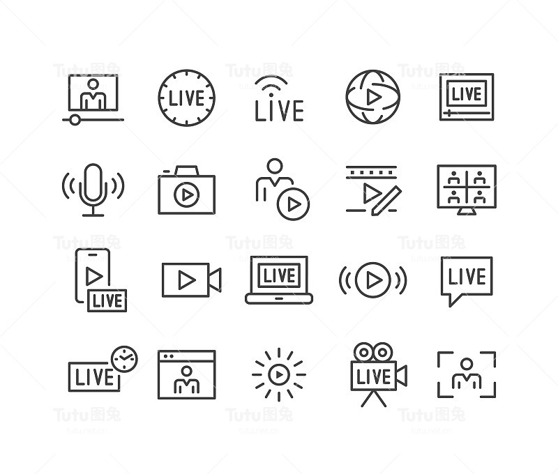 视频和实时图标-经典系列