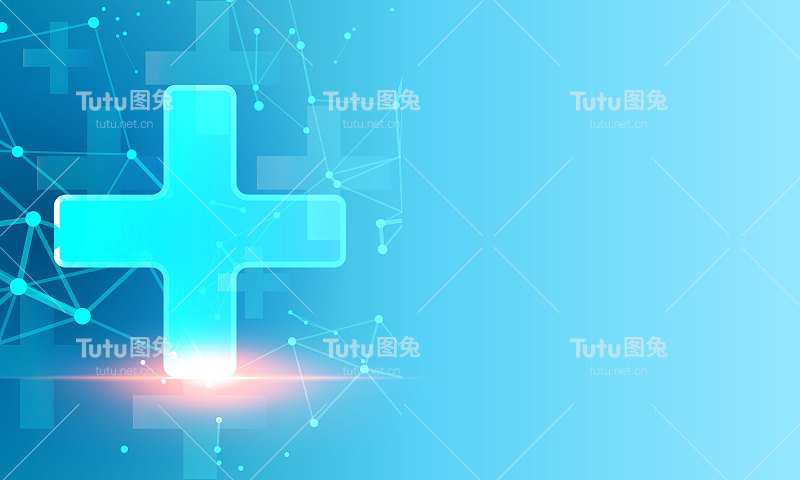 医学十字架的多边形灯光设计