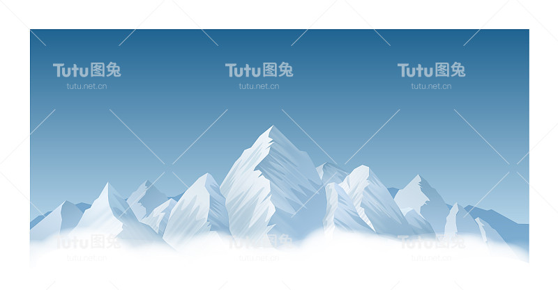 白雪皑皑的山脉