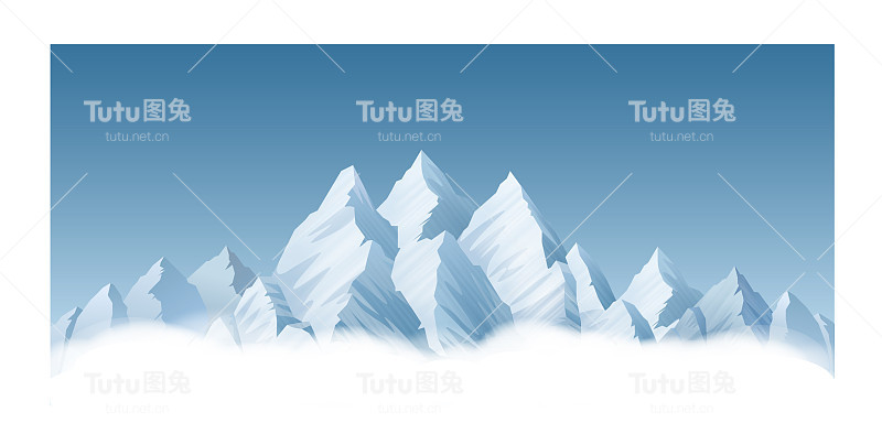 白雪皑皑的山脉