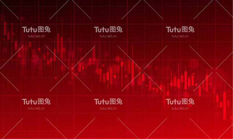 红色股票市场崩溃图表