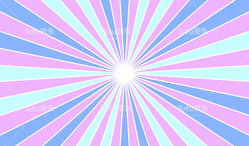抽象蓝色紫色太阳射线，复古风格的太阳爆发纹理背景，插图，线条艺术