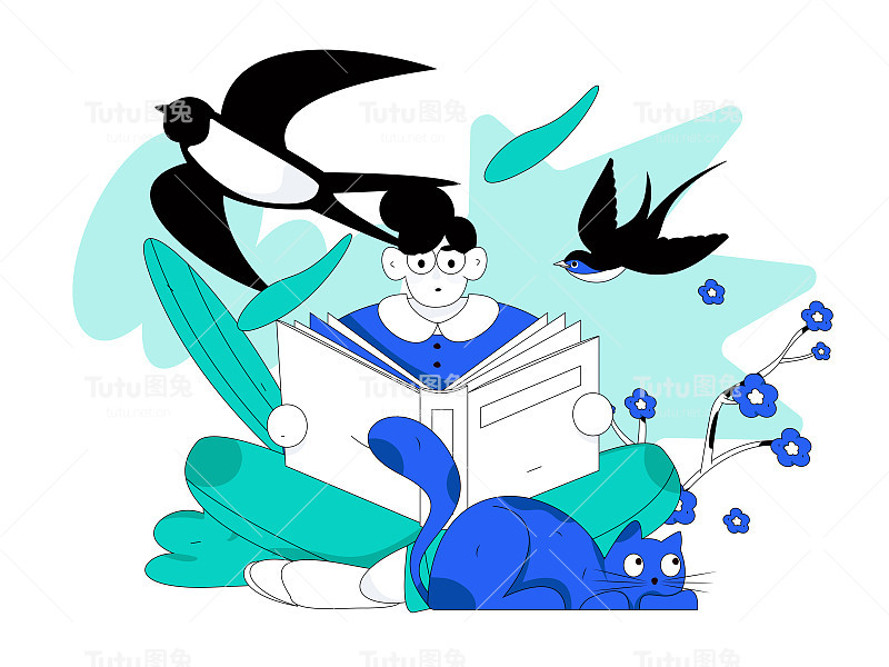 二十四节气:立春、下雨、惊蛰、春风、清明、谷雨，平面人物矢量概念操作手绘插画