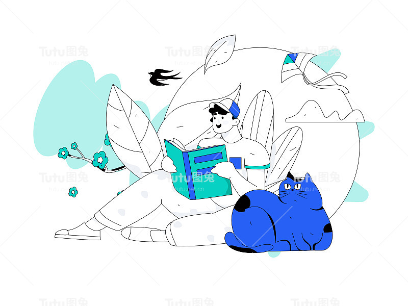 二十四节气:立春、下雨、惊蛰、春风、清明、谷雨，平面人物矢量概念操作手绘插画
